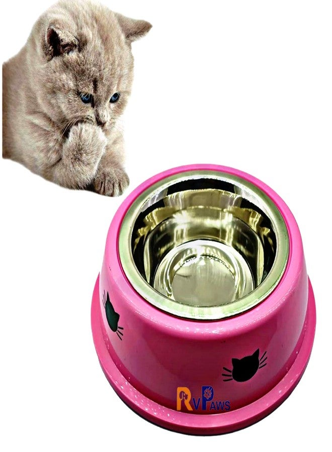 Pups&Pets وعاء طعام وماء مطبوع مضاد للانزلاق من الفولاذ المقاوم للصدأ من Pups&Pets، سعة 800 مل، مناسب للكلاب المتوسطة الحجم والجراء والقطط، ألوان متنوعة - Image 1